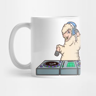 Cartoon Llama DJ at Turntable Mug